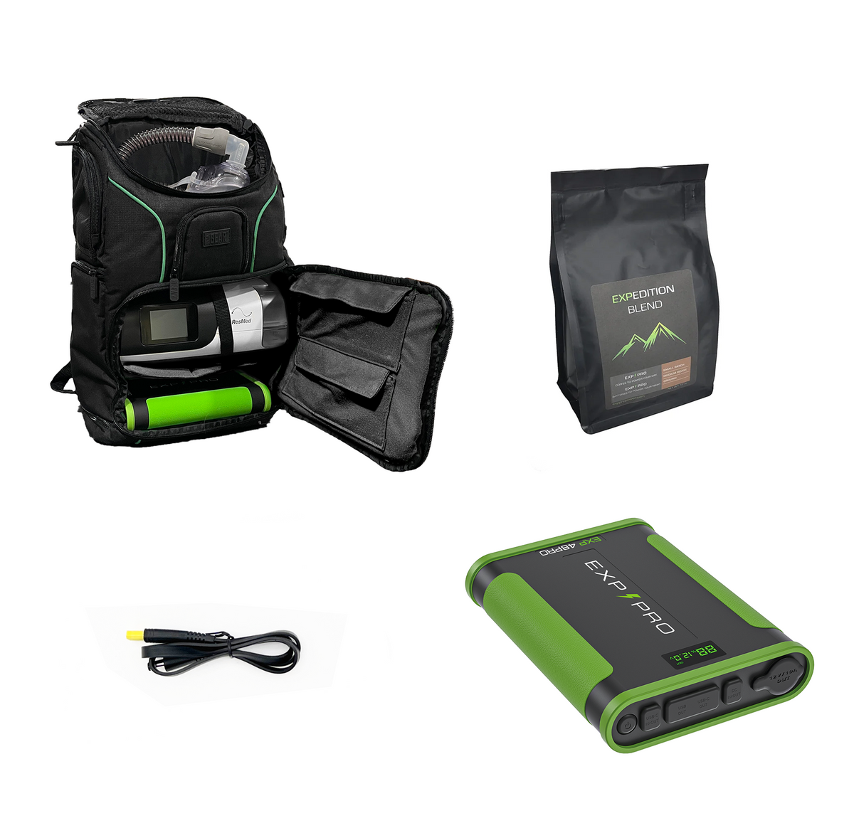 EXP48PRO APEX Battery Bundle (CPAP DC Cord / Gear Bag / Expedition C