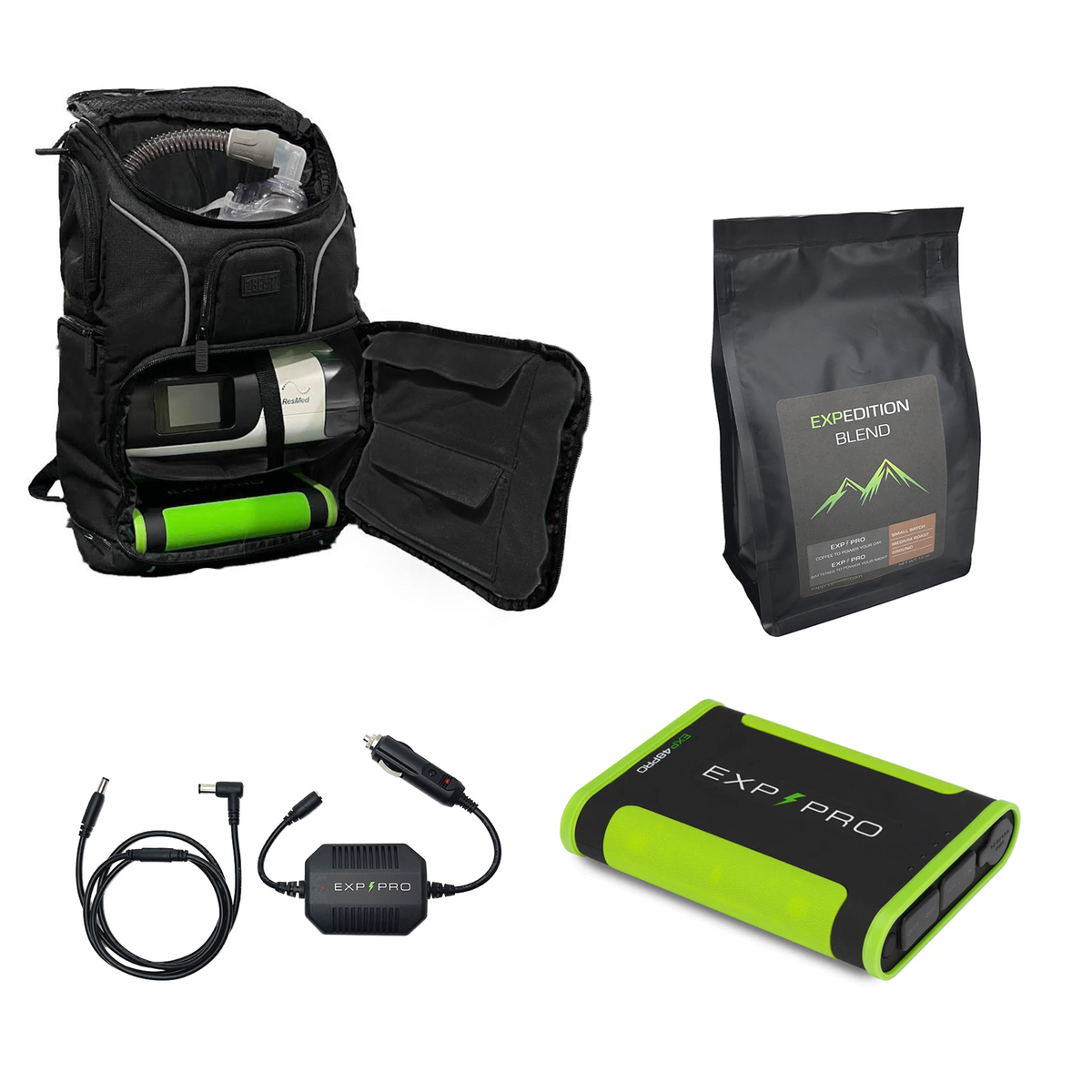 EXP48PRO Battery Bundle - (CPAP DC Cord / Gear Bag / Expedition Coffee  included)