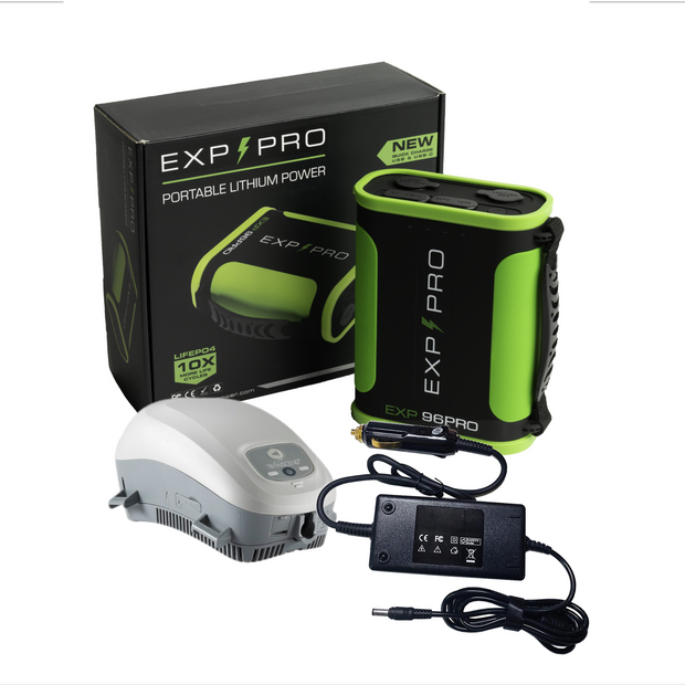 EXP96PRO battery pictured with the Transcend Mini / Micro