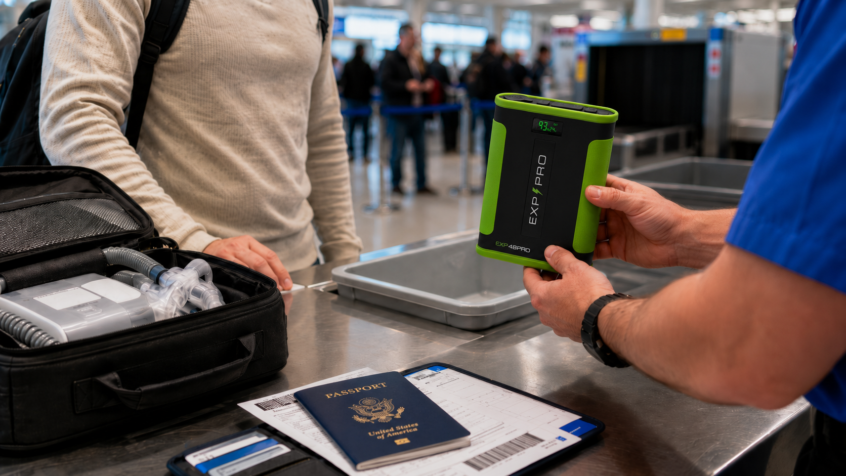 What Happens When a CPAP Battery Is Questioned at the Airport