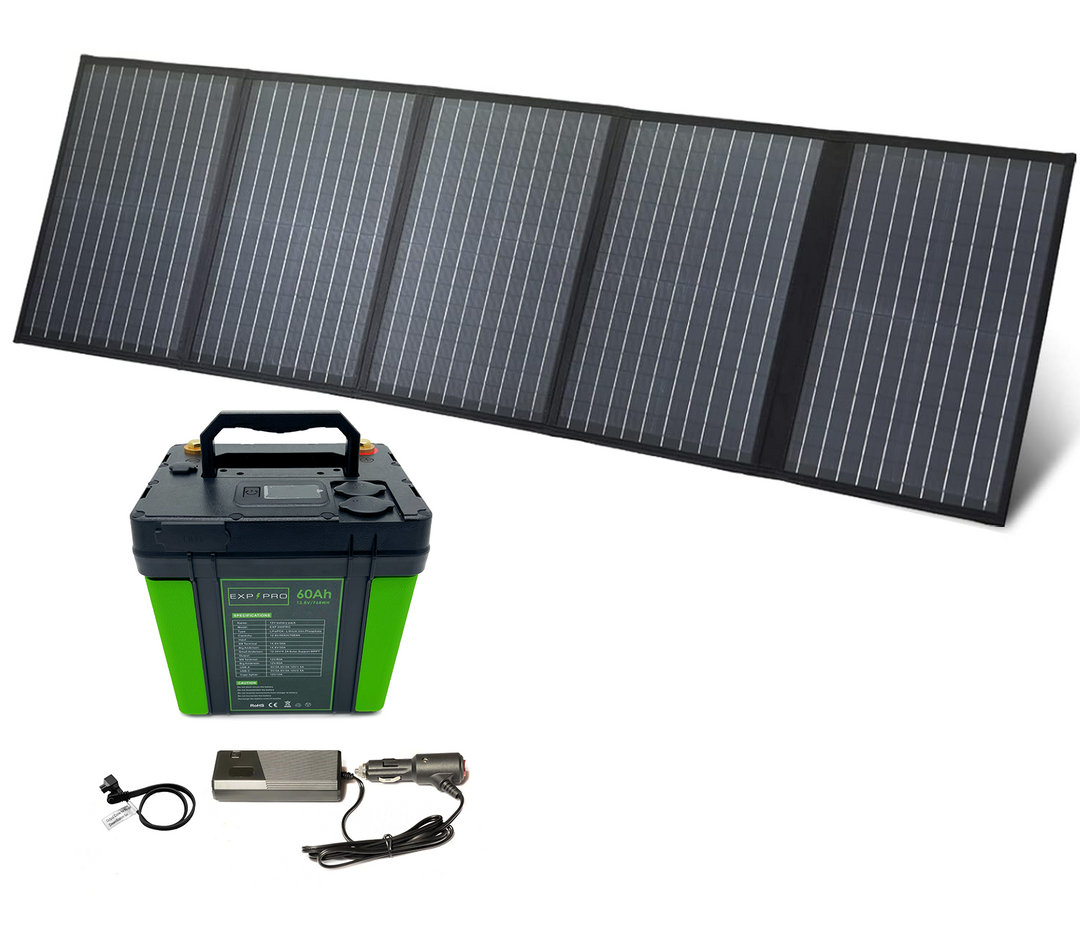 EXP240PRO + 100 Watt Solar Panel Bundle