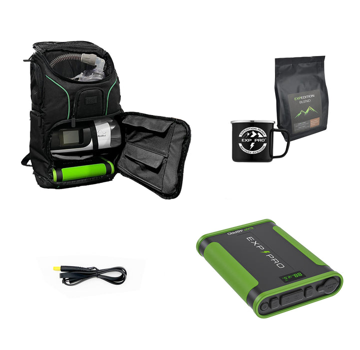 EXP48PRO APEX Battery Bundle - (CPAP DC Cord / Gear Bag / Campfire Mug / Expedition Coffee included)