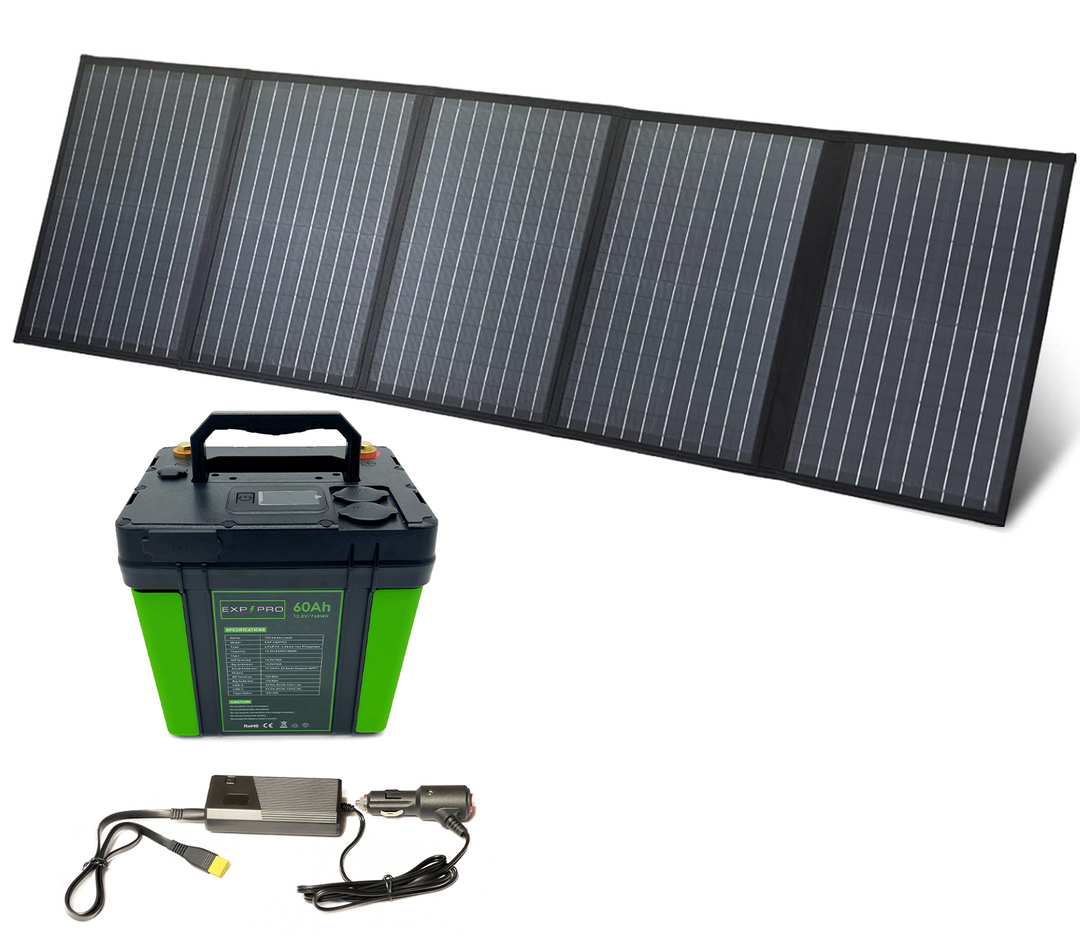 EXP240PRO + 100 Watt Solar Panel Bundle