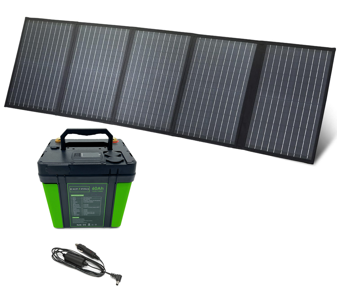 EXP240PRO + 100 Watt Solar Panel Bundle