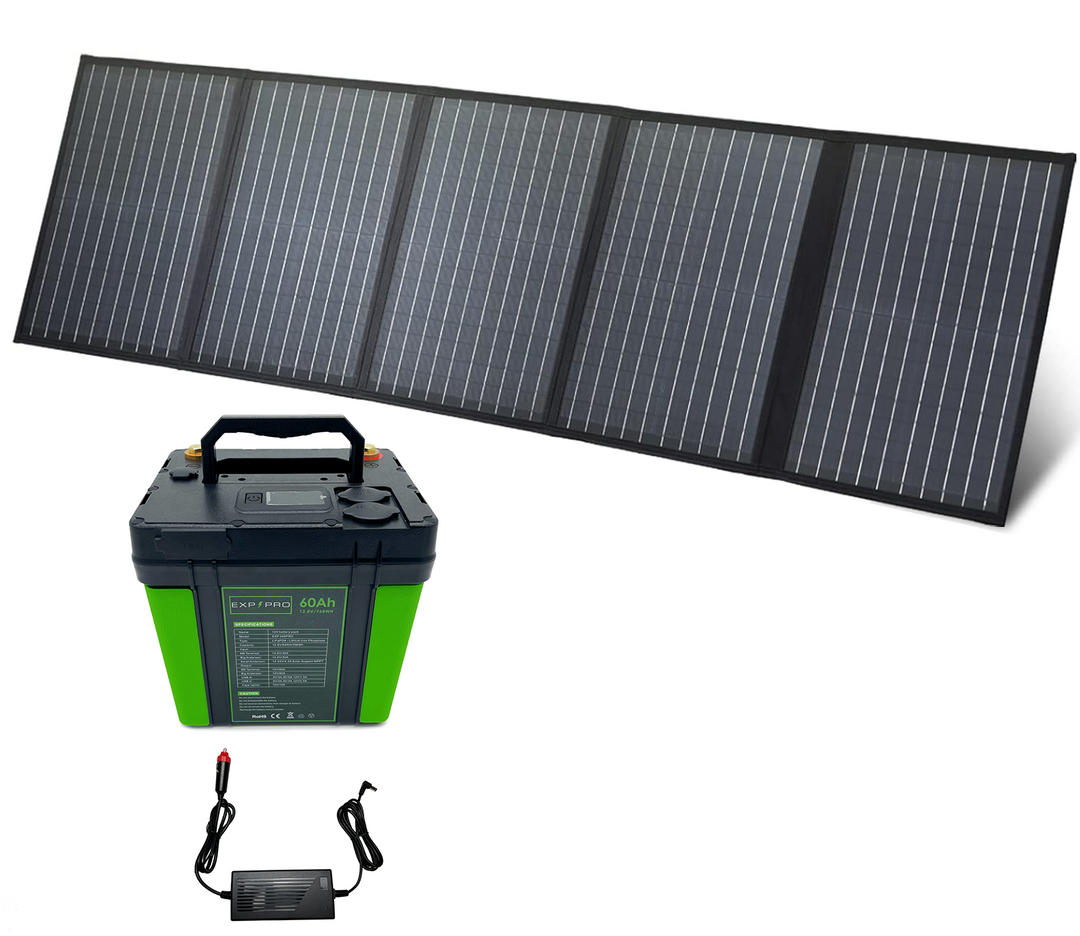 EXP240PRO + 100 Watt Solar Panel Bundle